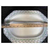Christopher Stuart Fine China Dinnerware - Floral Border with Green Vine Pattern