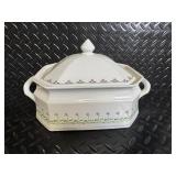 Christopher Stuart Fine China Dinnerware - Floral Border with Green Vine Pattern