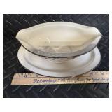 Noritake Ivory China Adagio 7237 Dinnerware Set - Floral Border with Cups & Saucers (Japan)