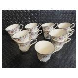 Noritake Ivory China Adagio 7237 Dinnerware Set - Floral Border with Cups & Saucers (Japan)