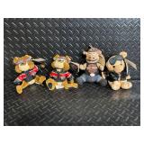 Harley-Davidson Bean Bag Plush Monkey Set (4-Pack) - Official Licensed, Clutch Carbo & Tanker