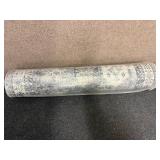 8Ft Blue And White Runner Rug