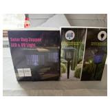 2x Solar Bug Zapper LED & UV Light
