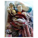 Two Bins Fancy Bows, Flowers, Elastics & Head Band Making Supplies