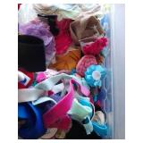 Two Bins Fancy Bows, Flowers, Elastics & Head Band Making Supplies