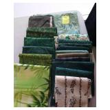 Stack (7) Green Quilting Cottons