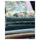 Stack (7) Green Quilting Cottons