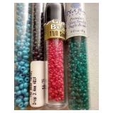(5) Glass Seed Bead Tubes
