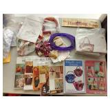 Purse Making Lot: Fabric, Trim, Patterns, Etc