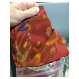 Bin of Silks, Satins, Crushed Velvets, Etc.