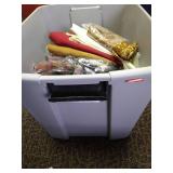Bin of Silks, Satins, Crushed Velvets, Etc.