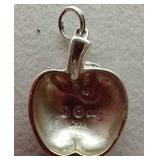 925 Silver Apple Charm