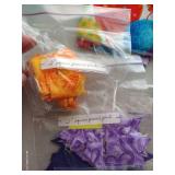 Bright Kid Cottons, Flower Panel, Prairie Points; Blue Backing