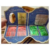 Fun Vintage Basket of Sewing Needles & Pins