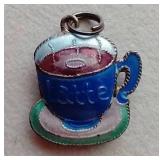 Double-Sided Painted Latte Charm