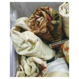 Tote w/Many Yards of Thick Upholstery Materials