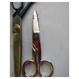 Vintage Pinking Shears, 9" Scissors, 5" Scissors