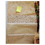 Several Yards Cream & Tan Cotton Prints & Floral Panel