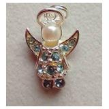 Blue & Pearl Angel Charm