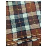 Large Cuts of Plaid Wool Feel Fabrics