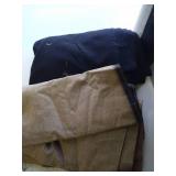 Beautiful Tweed Style Brown & Cream Fabric & Black Fabric