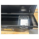 Northern Tool + Equipment Short Bed Low-Profile Crossover Truck Toolbox with Removable Tray, 63in. x 20in. x 13in., Aluminum, Gloss Black, Pull Handle Latches MSRP $449.99