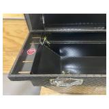 Northern Tool + Equipment Short Bed Low-Profile Crossover Truck Toolbox with Removable Tray, 63in. x 20in. x 13in., Aluminum, Gloss Black, Pull Handle Latches MSRP $449.99