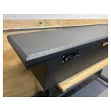 Northern Tool + Equipment Low-Profile Crossover Truck Toolbox with Removable Tray, 69in. x 20in. x 13in., Aluminum, Textured Matte Black, Pull Handle Latches
