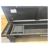 Northern Tool + Equipment Low-Profile Crossover Truck Toolbox with Removable Tray, 69in. x 20in. x 13in., Aluminum, Textured Matte Black, Pull Handle Latches