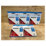 Arrow T50 3/8 in. W X 1/4 in. L 18 Ga. Flat Crown Heavy Duty Staples 1250 pk (lot of 5)