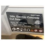 Klutch Electric Concrete Cutter, 14in. Blade MSRP $299.99