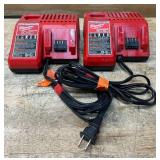 Milwaukee Charger Cat No. 48-59-1812 lot of 2