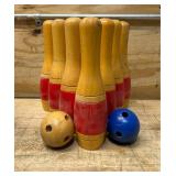 Wooden Bowling Set 10pc