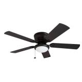 *Prominence Home, 52in. Benton Ceiling Fan Matte Black, Fan Diameter 52 in, Fan Blade Span 50-54 Air Delivery 3723 cfm, Model# 50853 Msrp $102.99