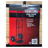 * Ironton Steel Pneumatic Hand Truck, 600-Lb. Capacity, 16.93in.L x 21.65in.W x 51.57in.H #67834 Msrp $67.99