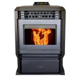 ComfortBilt HP61-BLACK Pellet Stove 3,000 sq. ft. EPA Certified with Programmable Thermostat