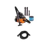 RIDGID 4 Gal. 5.0 Peak HP Portable Shop Vacuum WD4070 Wet Dry Vac with Fine Dust Filter, 14 ft. Locking Hose and Accessories