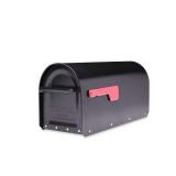 Architectural Mailboxes Sequoia Black, Large, Steel, Heavy Duty Post Mount Mailbox