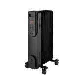 Konwin 1500-Watt Black Indoor Electric Oil-Filled Radiator Convection Radiant Space Heater with Remote Control for Living Space