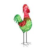 VEIKOUS 6 ft. 3D Rooster Outdoor Christmas Holiday Yard Decoration Warm White Light