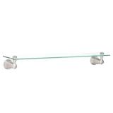 (2) MOEN Banbury 5-4/25 in. L x 3 in. H x 22-3/4 in. W Wall-Mount Clear Glass Shelf in Brushed Nickel