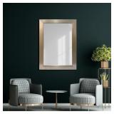 Glacier Bay 24 in. W x 35 in. H Rectangular PS Framed Wall Bathroom Vanity Mirror in Brushed Nickel