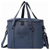 ITOPFOX 13 Qt. Insulated Cooler Lunch Bag with Leakproof and Shoulder Strap in Navy Blue