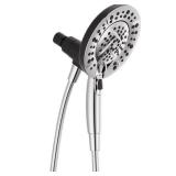 Delta In2ition Two-in-One 5-Spray Patterns 6.63 in. Wall Mount Dual Shower Heads in Chrome
