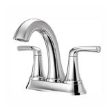 Pfister Ladera 4 in. Centerset Double Handle Bathroom Faucet in Polished Chrome