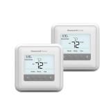 Honeywell T4 PRO 2-Day Programmable Thermostat, 1/Heat 1/Cool - (2-Pack), Universal Mounting