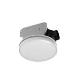 Commercial Electric 80 /110 CFM Ceiling/Wall Mount Roomside Installation Round Bathroom Exhaust Fan with LED,Night Light and Humidity Sensor