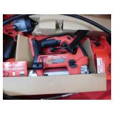 Milwaukee M18 FUEL 18V Lithium-Ion Brushless Cordless High Torque 1/2 in. Impact Wrench w/ Friction Ring & Grease Gun Combo Kit