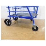 Milwaukee Steel Shopping Cart in Blue with Accessory Basket