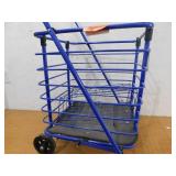 Milwaukee Steel Shopping Cart in Blue with Accessory Basket